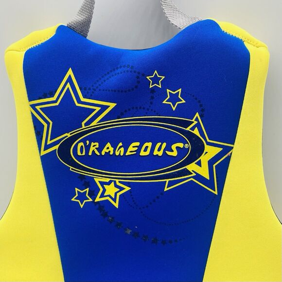 O’Rageous Type III Life Jacket Child 30-50 Lbs Yellow Blue Gray Straps Buckles - Picture 5 of 12